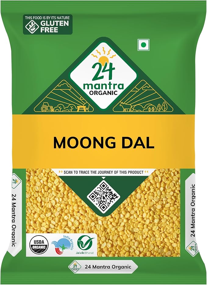 24 Mantra Organic Moong Dal 500g by 24 Mantra