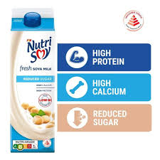 F&N Nutrisoy milk reduced sugar 1ltr by F&N