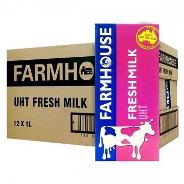 Farmhouse UHT Fresh Milk Carton 1ltr x 12 pcs by Farmhouse