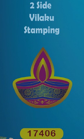2 Side Diya (Vilaku) Stamping (Model no. 17406) by SG Local Mart