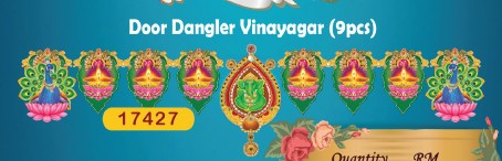 Vinayagar (Ganesha) Door Dangler 9 pcs set (Model no. 17427) by SG Local Mart