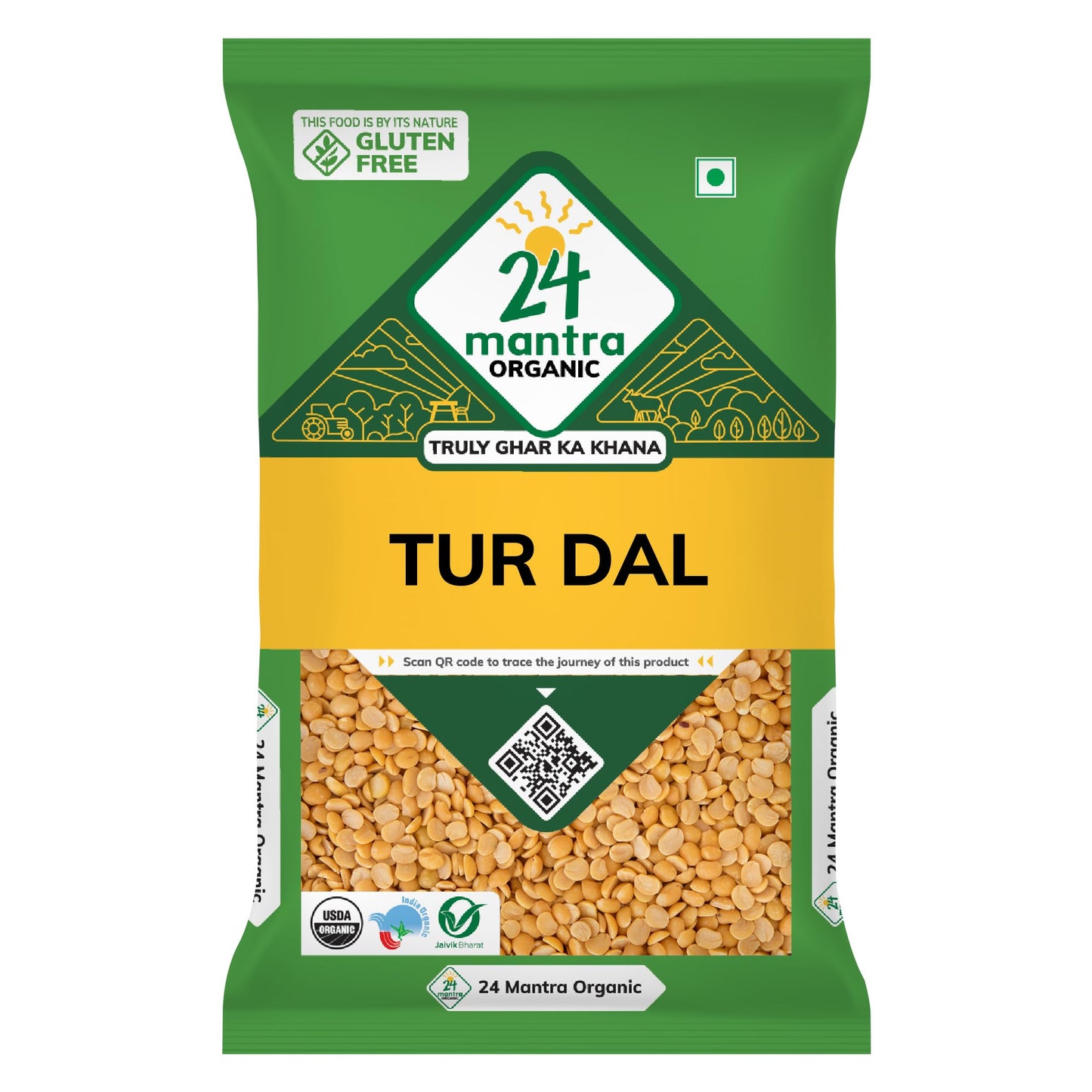 24 MANTRA ORGANIC TUR DAL 500G by 24 Mantra