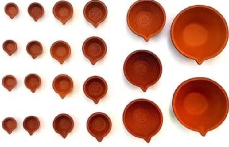 Brown Clay Diya Size 1 (Non Refundable) by SG Local Mart
