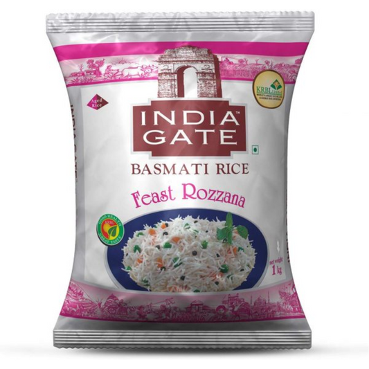 INDIA GATE BASMATI RICE FEAST ROZZANNA 1KG by India Gate