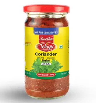 TELUGU Coriander pickle 300g by Telugu Foods