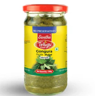 TELUGU Gogura Pickle 300g by Telugu Foods