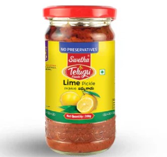 TELUGU Lime Pickle 300g by Telugu Foods
